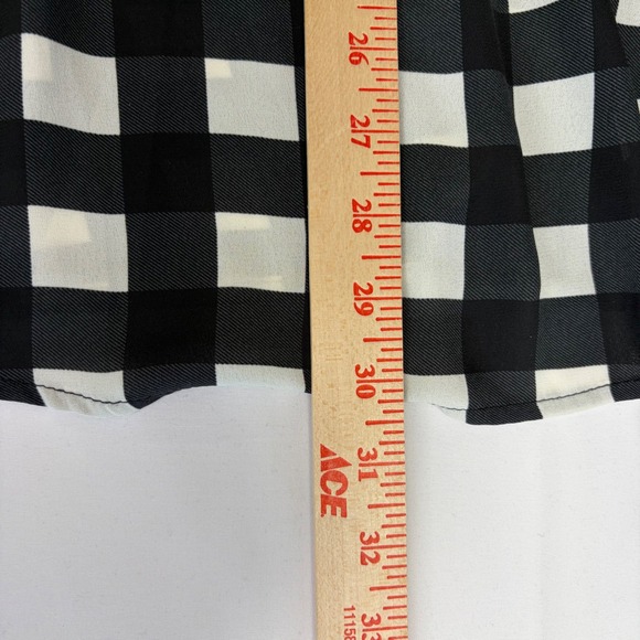 Adrianna Papell Womens Sweater Layered Look Gingham Plaid XL Peppy Work Career - Picture 11 of 12